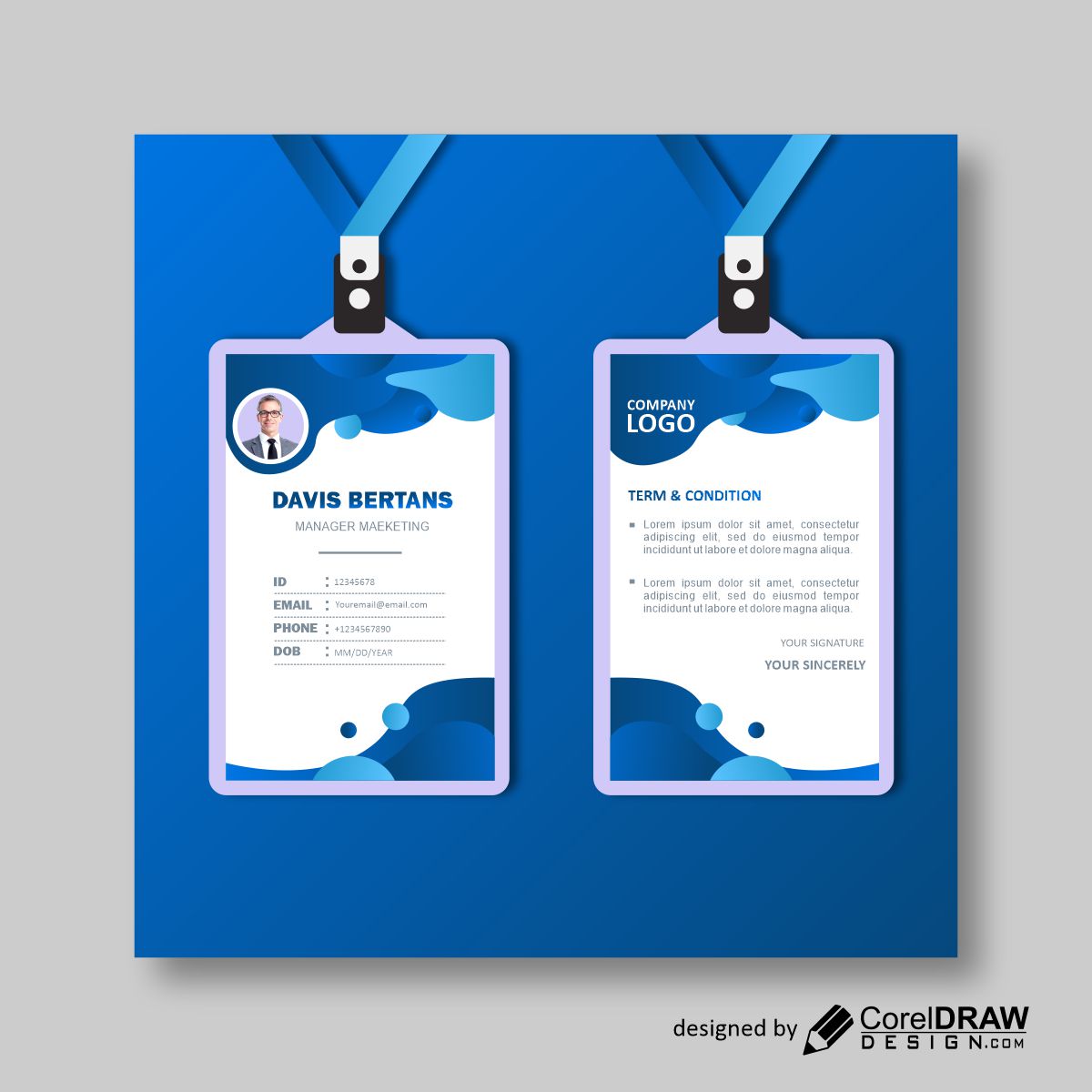 ID card vector design download for free