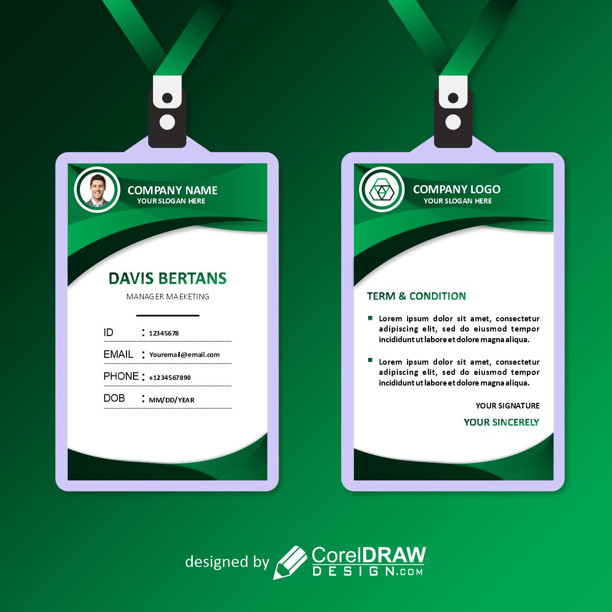 ID card  vector design download for free