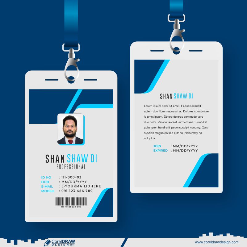 Identity Id Card With Photo Free Premium Vector
