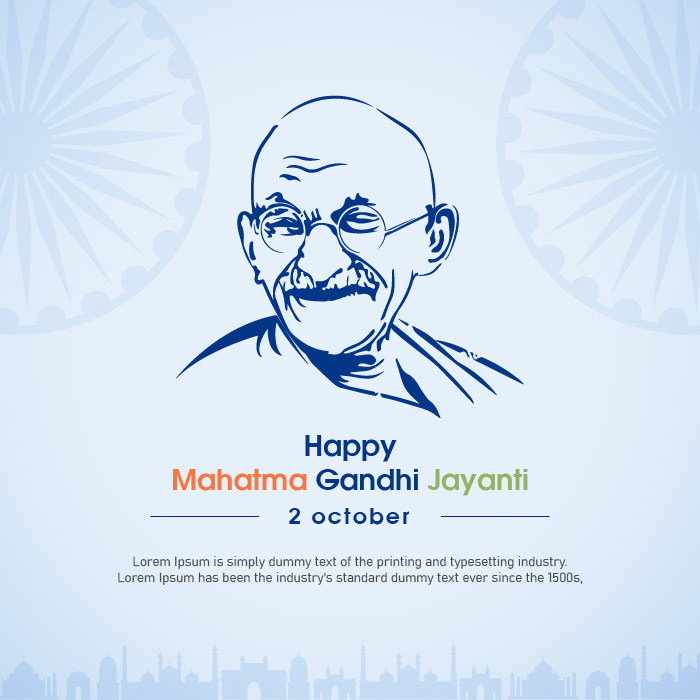 Illustration of Mahatma Gandhi Jayanti a Holiday Celebrated in India on 2nd October vector