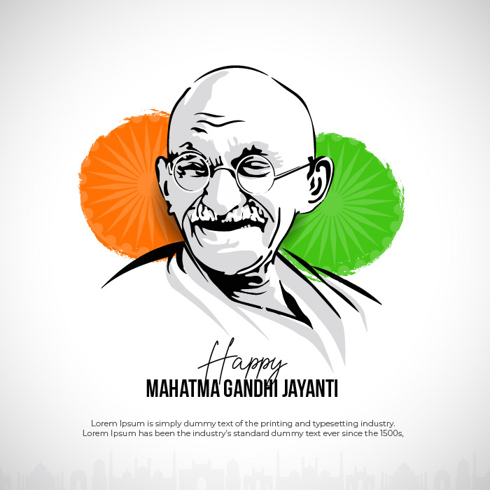 Mahatma Gandhi Abstract Portrait, Happy Gandhi Jayanti Stock Vector | Adobe  Stock