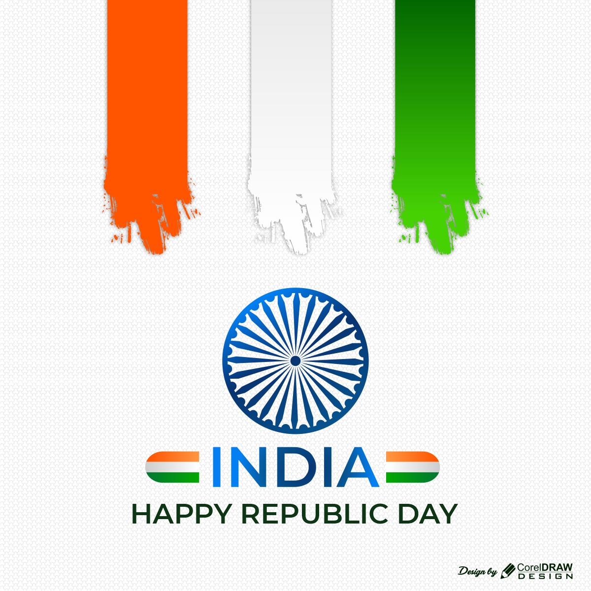 India Happy Republic Background Indian Flag Premium Vector