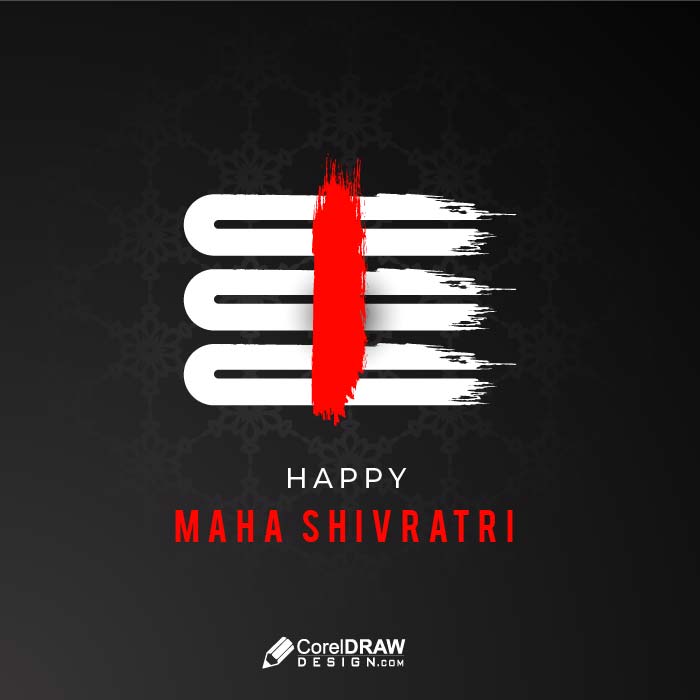 Indian festival Vector illustration of Happy Maha Shivratri wishes concept background
