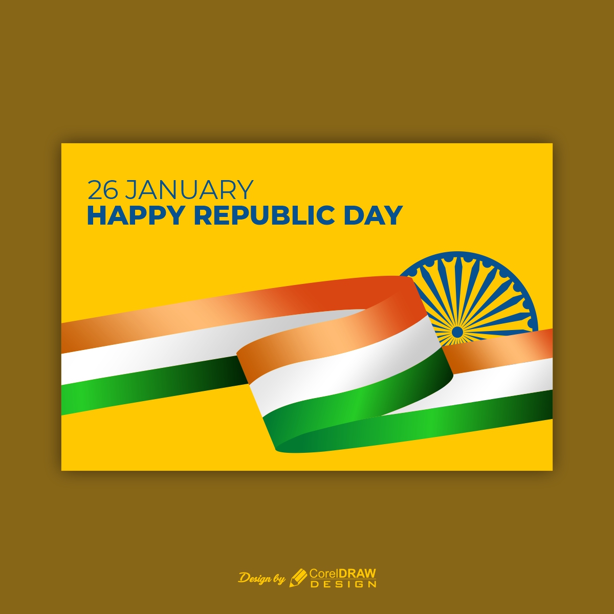 Indian Flag Republic Day Banner Background Free Vector