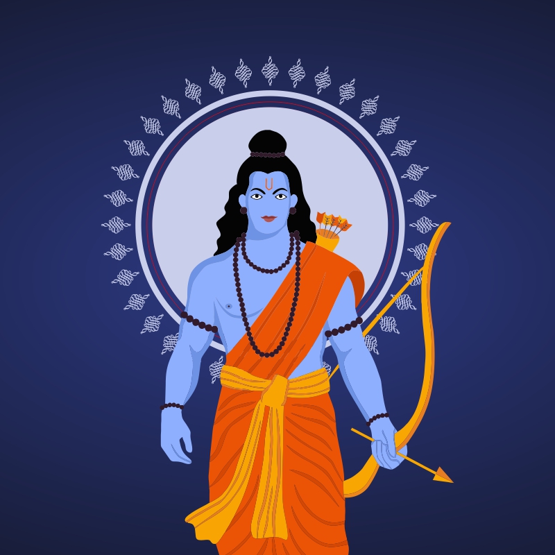 Indian God Shree Ram Vector illustration CDR Download For Free