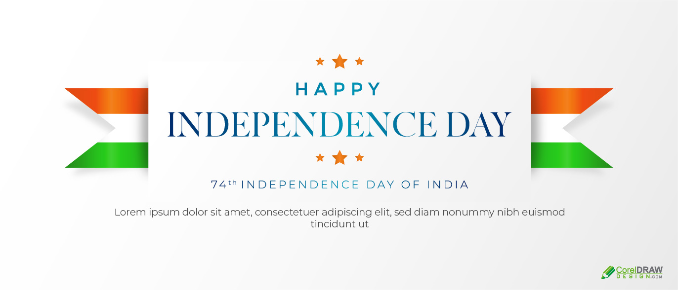 Indian independence day banner template
