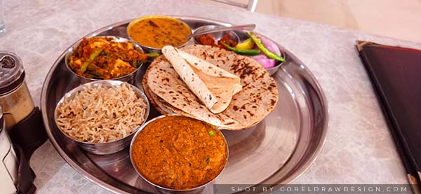 Indian Pure Veg Thaali Food