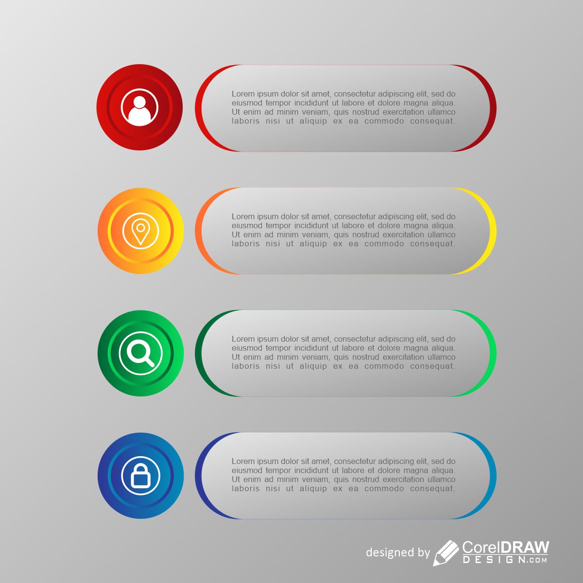 Infographics banners template multicolor vector set and text box download for free