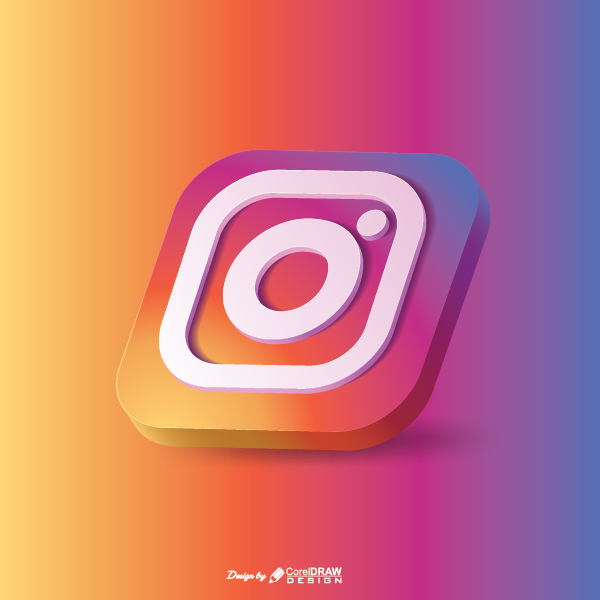 Instagram 3D Vector Logo Trending 2021 Free AI & EPS File Download