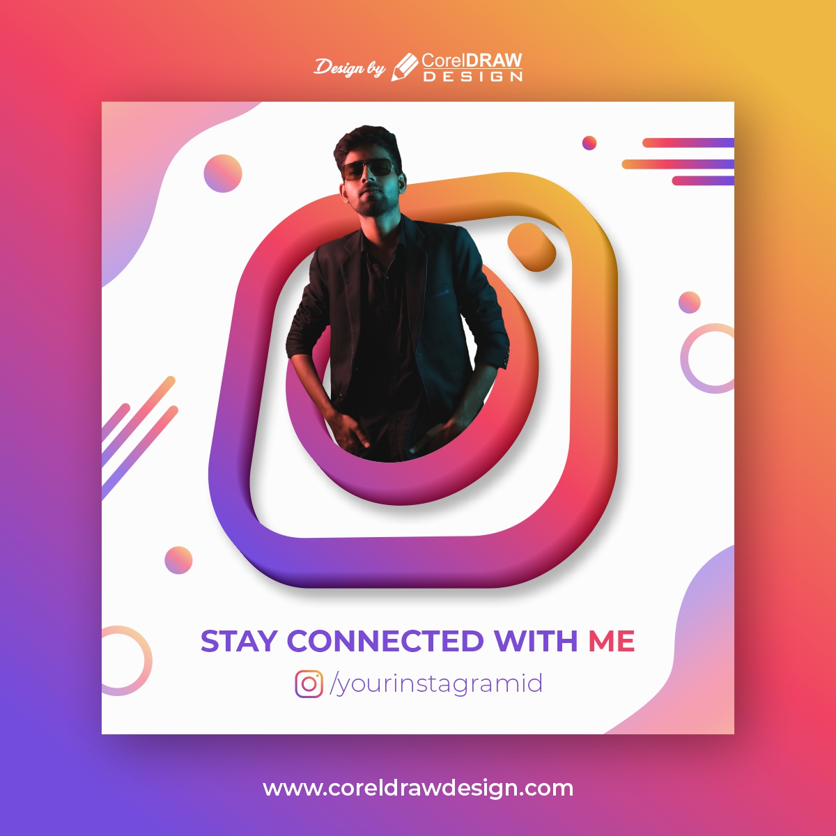 Download Instagram Self Promotion Banner Template Design | CorelDraw ...