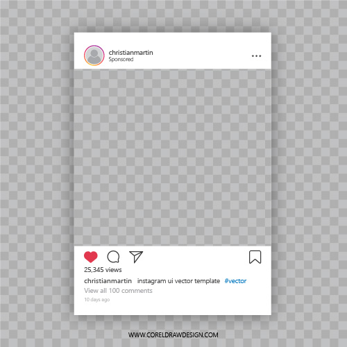 Instagram UI Vector Template