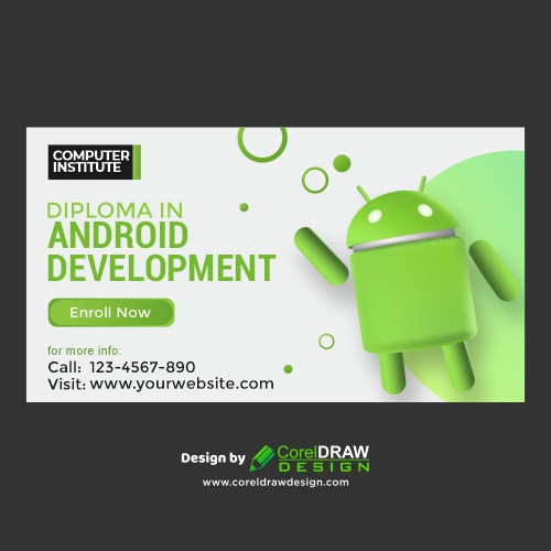 Institutional Banner for Android Development , free Vector, CDR