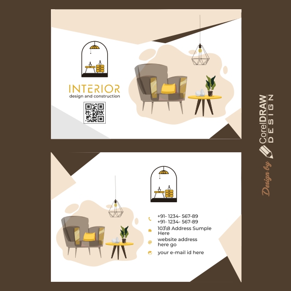 interior designer business card template