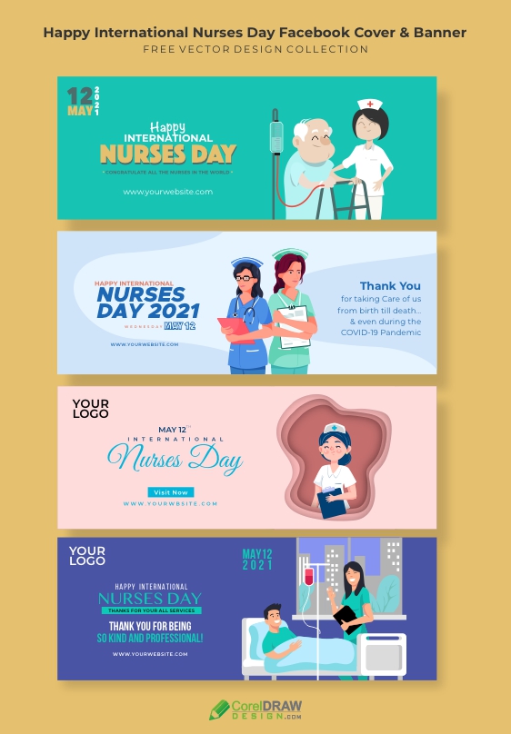 International Nurses Day 2021 Facebook Cover & Banner Design Collection