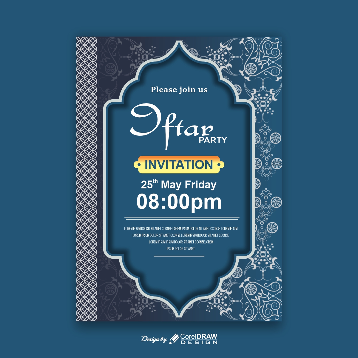 Download Invitation Card Template | CorelDraw Design (Download Free CDR