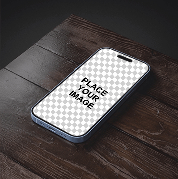 Iphone 16 mockup held in hand showing design images For free in corel draw design