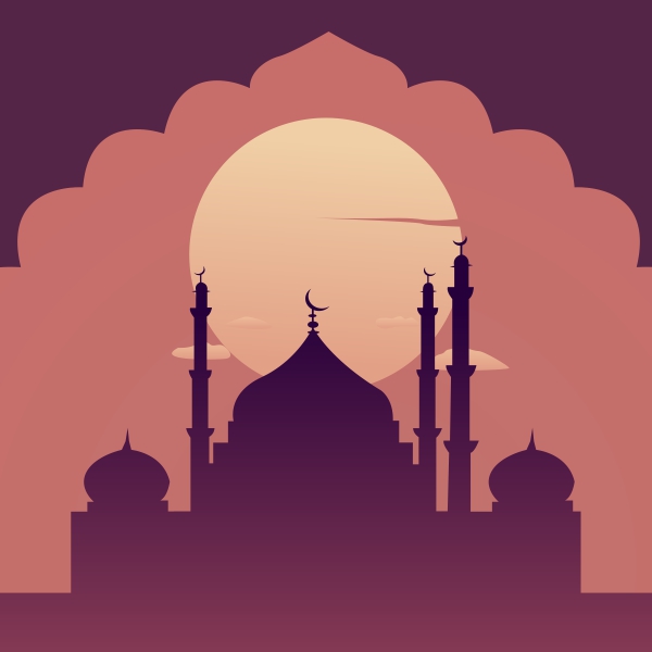 Islamic Mosque Vector Banner Creative Design For Free In CDR file