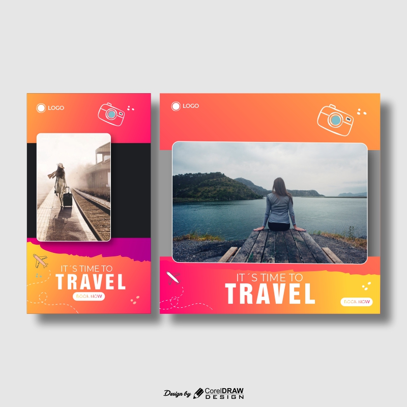 Its Time to Travel Free FLyer Download From Coreldrawdesign