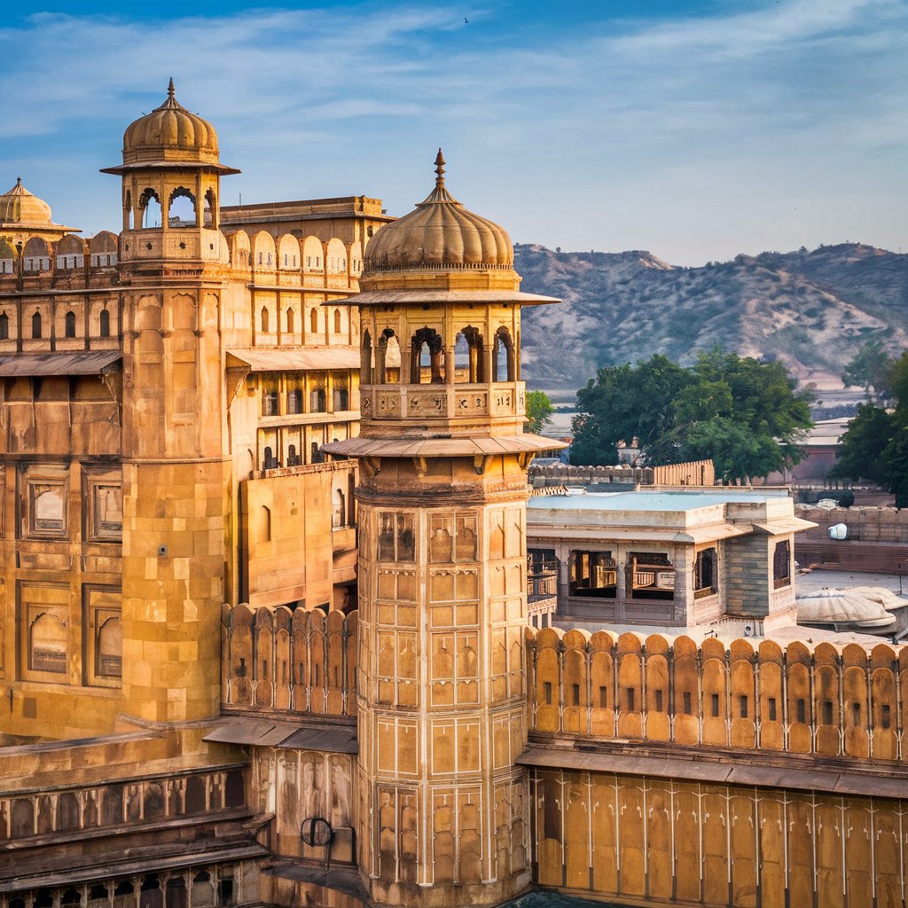 Jaisalmer jaipur fort in india hd stock image