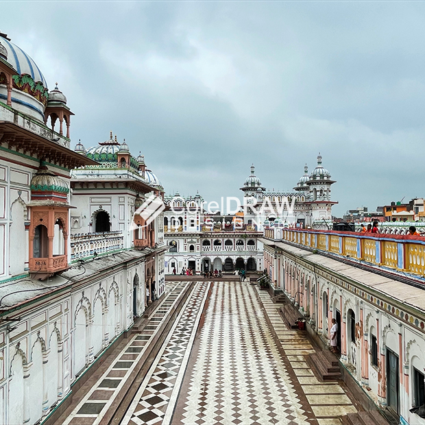 Janakpur Temple Image- Royalty Free Stock Photo, Hindu Mandir Historical Place