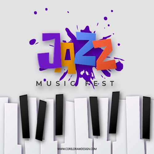 Jazz Music Fest Abstract PoP Background