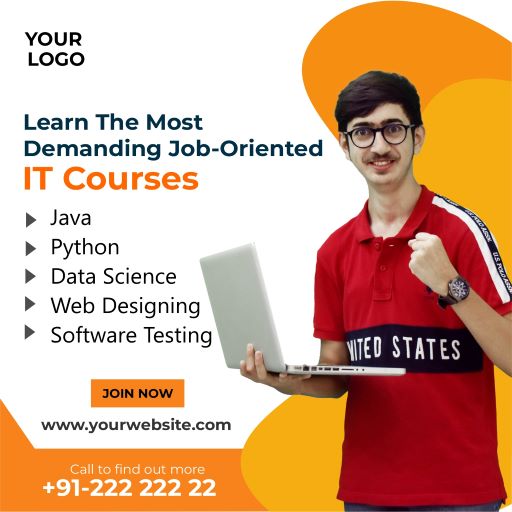 Job oriented course, banner, IT course, computer banner, coaching banner