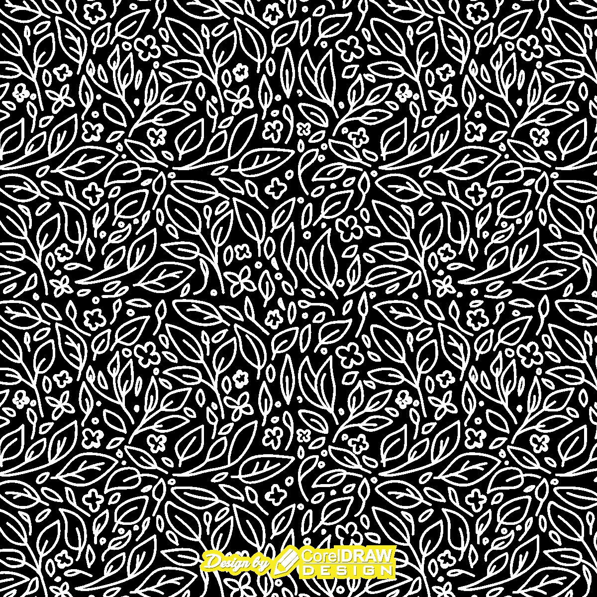 Leaves pattern Black background download 2021 Template