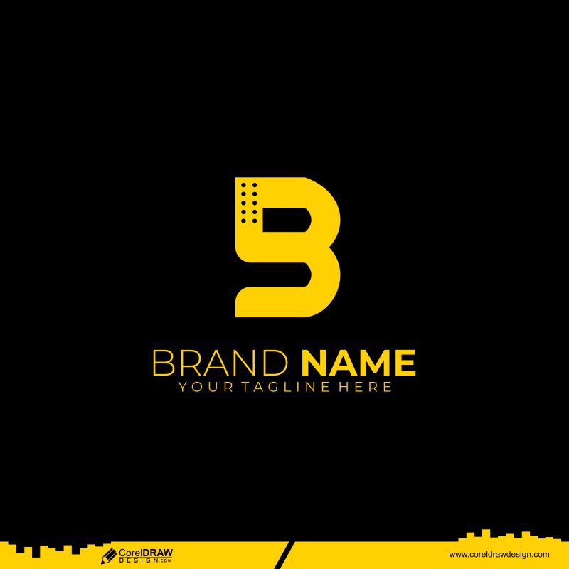 Brand B letter Circle Shape Logo Design - Small Letter