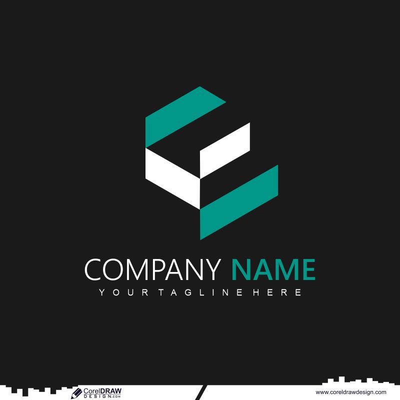 Letter E Logo Template Design CDR