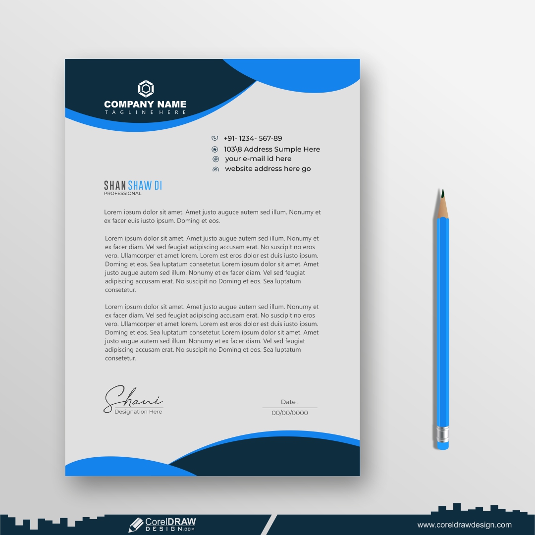 letterhead business CDR vector template download