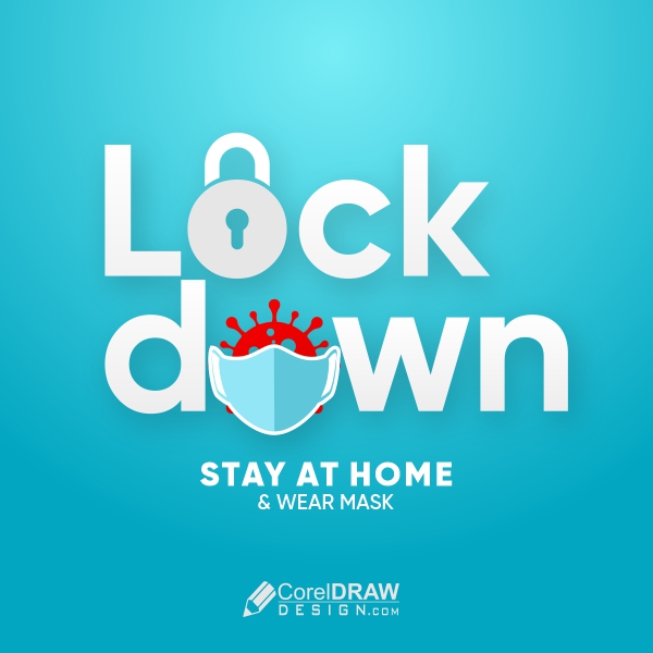 Lockdown Logo Concept Background, Lockdown Stock Image & Vector, Free CDR