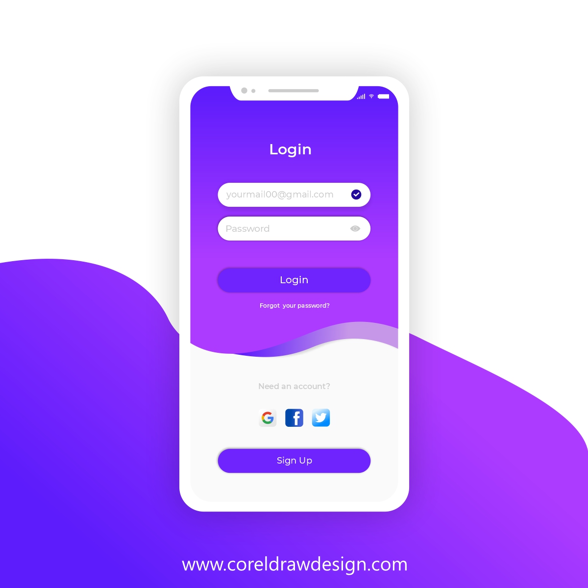 Login Page Mobile UI