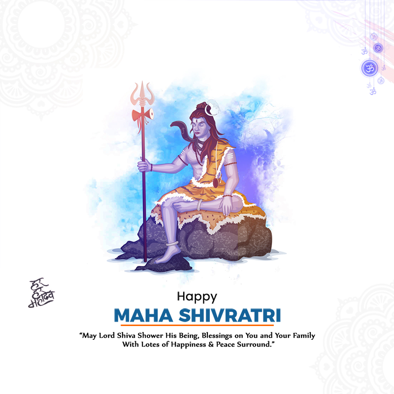 The Celebration Banner Background Of Maha Shivaratri With Three Spears  Puja Maha Traditional Background Image for Free Download