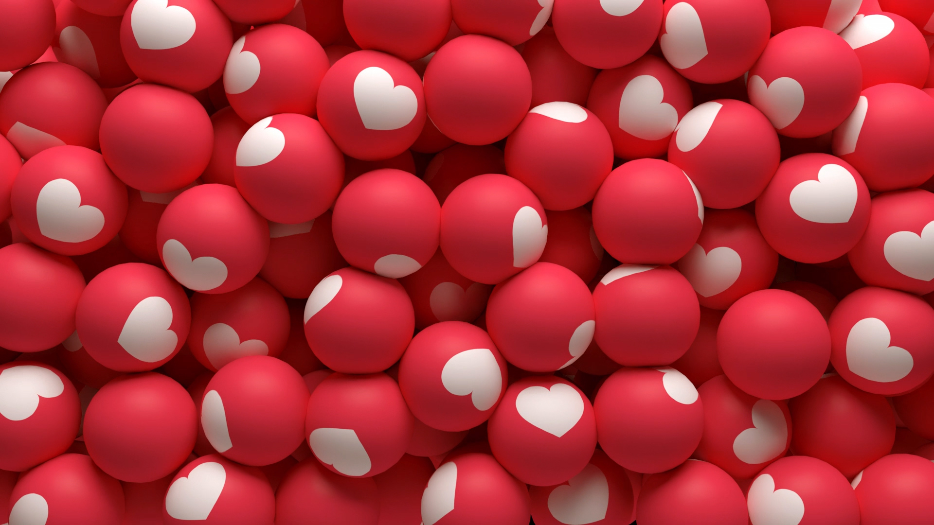Download Love Hearts Emoji 3D wallpaper