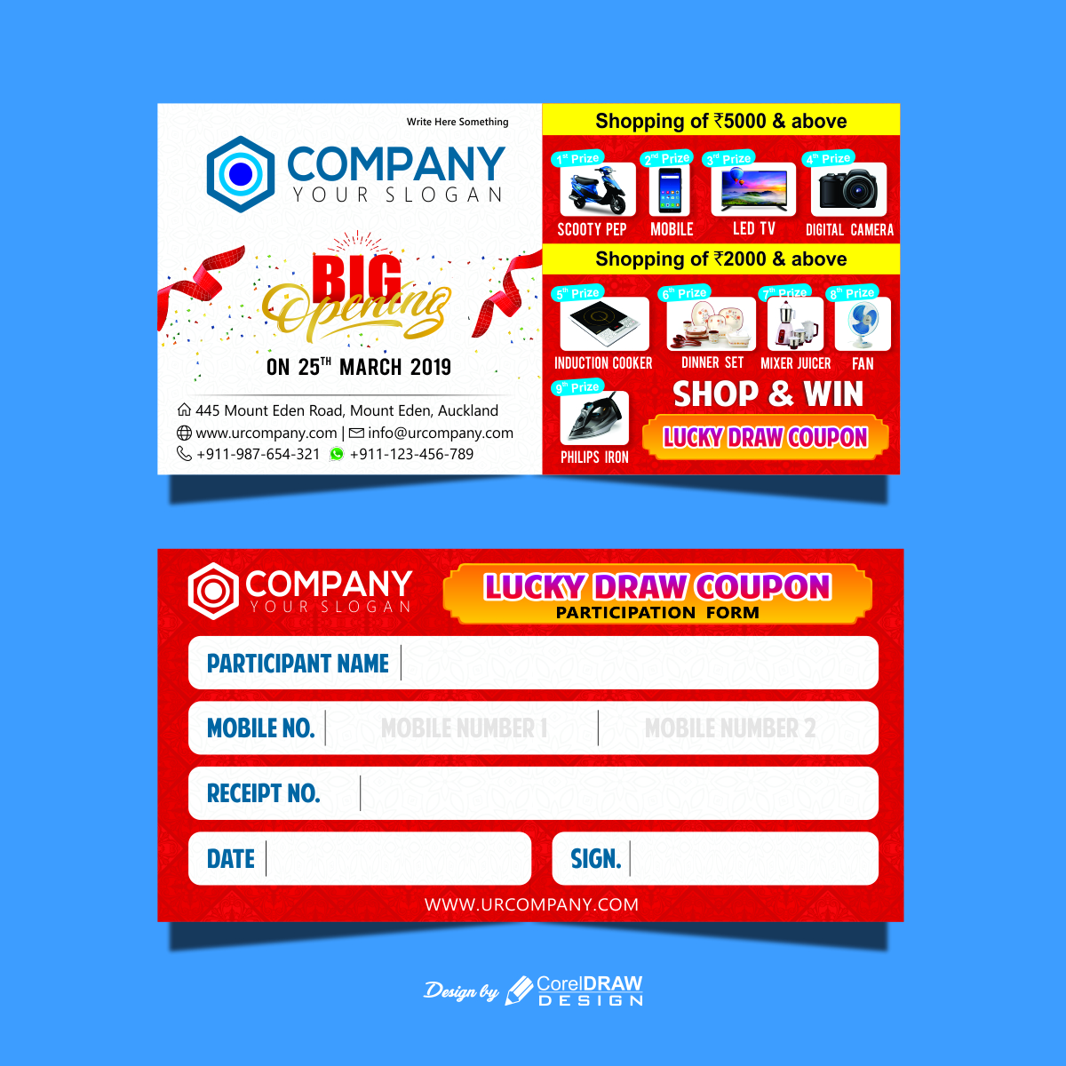 Download Lucky Draw Shopping Coupon  CorelDraw Design Download Free CDR  Vector Stock Images Tutorials Tips  Tricks