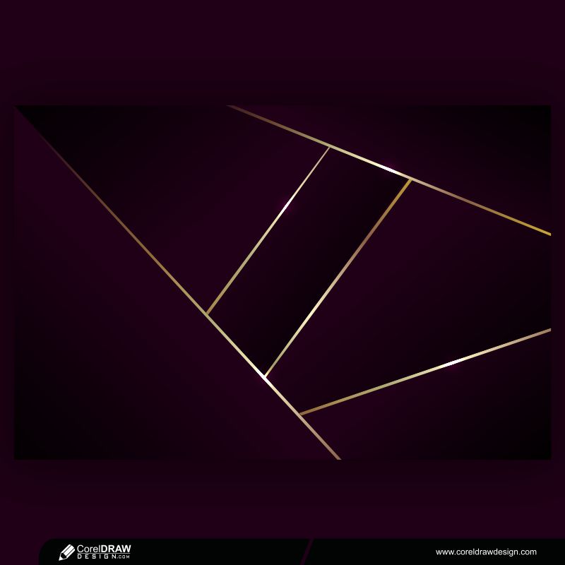 Luxurious Dark Purple Overlap Background With Golden Lines Elegant Modern Futuristic Background Premium Vector