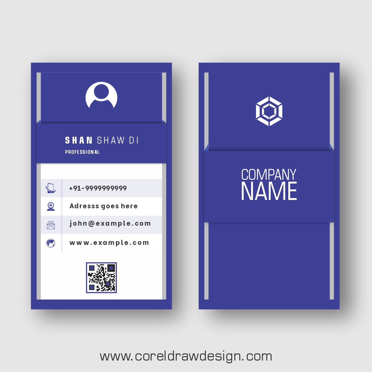 Luxury Blue Business Card Template