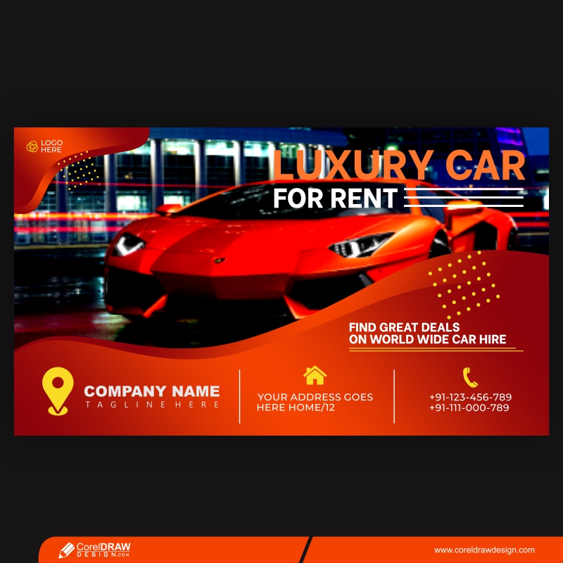 Luxury Car Social Media And Facebook Cover Post Template Premium Vector
