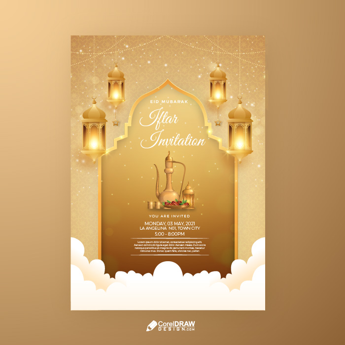 Luxury Iftar Invitation Party Template