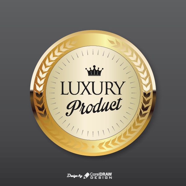 Luxury Product Golden Badge Free Vector AI EPS Download Trending 2021 Free