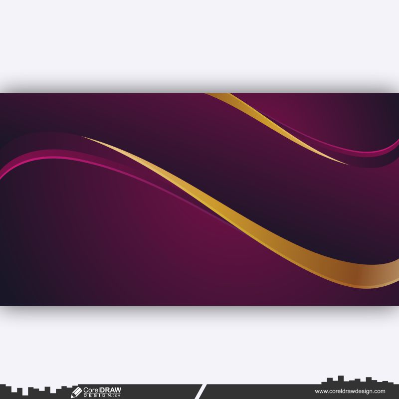 Luxury purple & gold background premium vector download