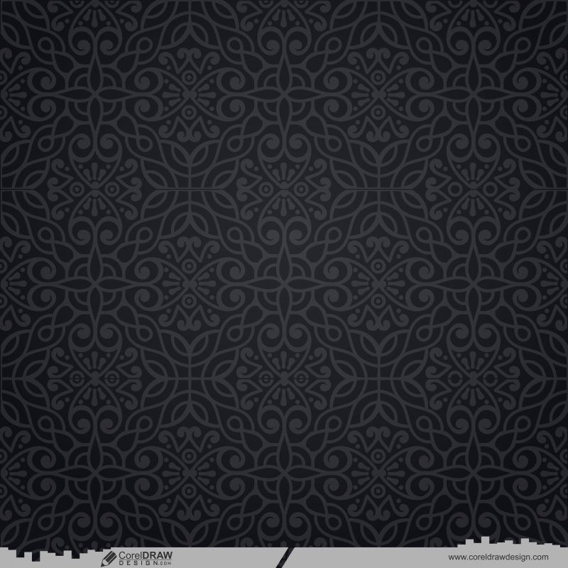 Luxury Seamless Pattern Black Background design