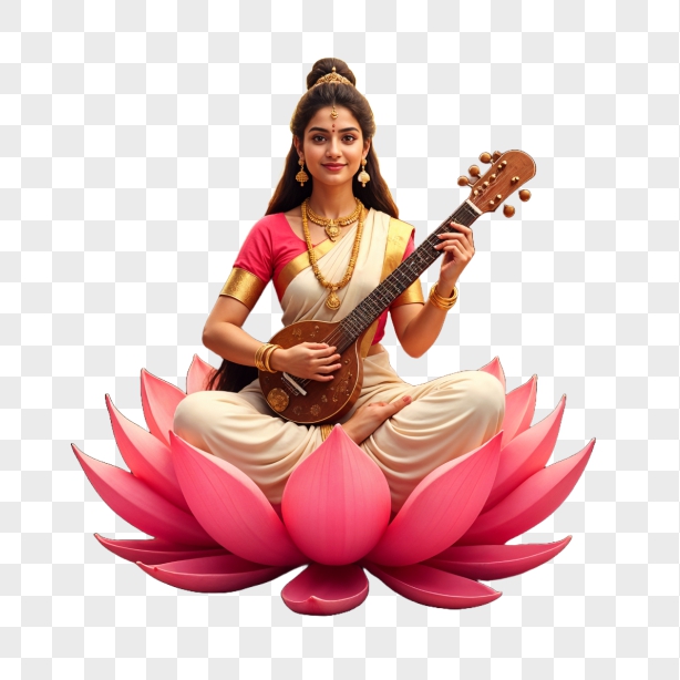 Maa Saraswati Hd Quality PNG Image Download for Free