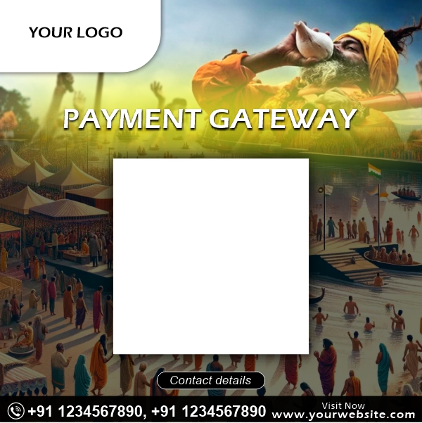 Maha kumbh Payment Gateway Creative Banner & Design For free In CDR file