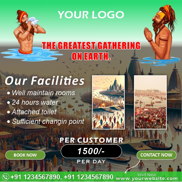 Maha kumbh Payment Gateway Creative Banner & Design For free In CDR file