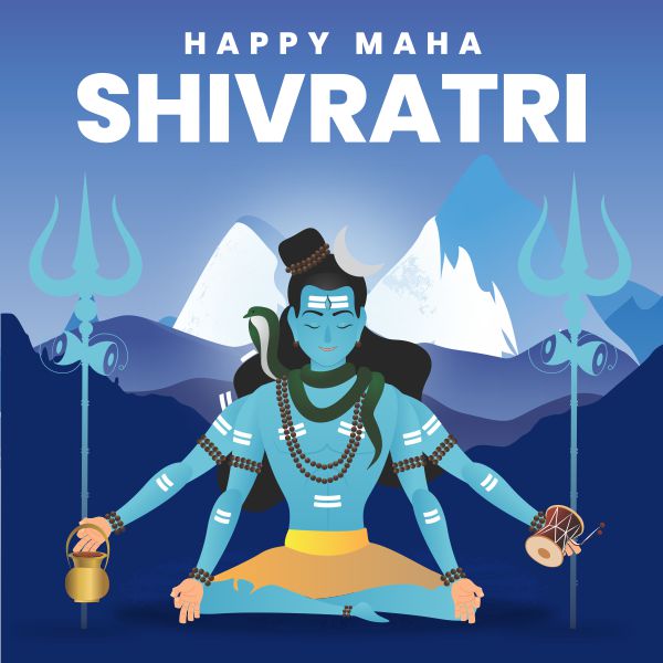 Maha shivratri celebration poster, festival celebration