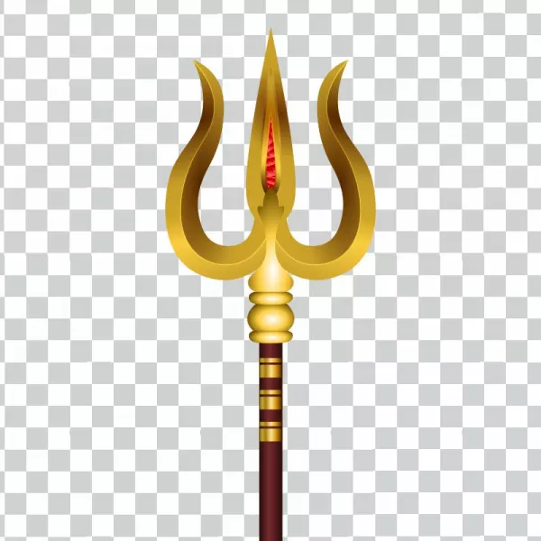 Maha Shivratri Golden Lord Shiva Trishul PNG CDR