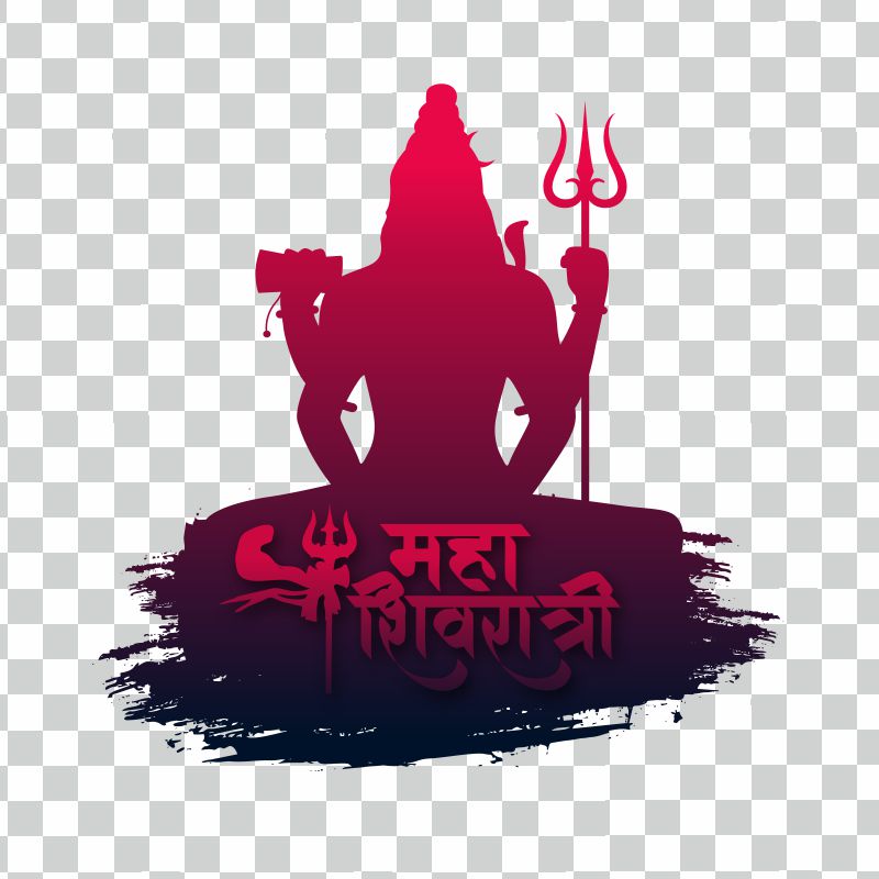 Maha Shivratri Hindi Calligraphy Greetings Vector PNG