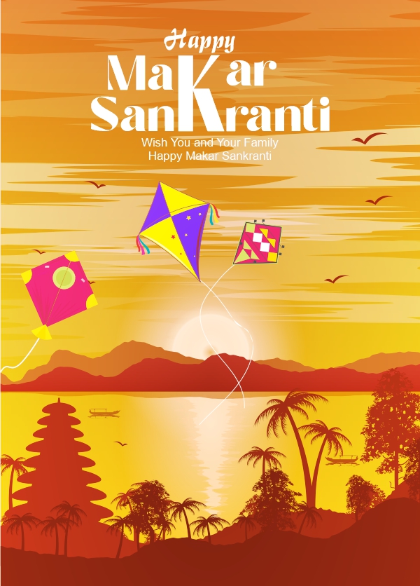 Makar Sankarnti 2025 Kumbh Mela Vector Art Social Medai Post Banner And Poster CDR FIle Download For Free