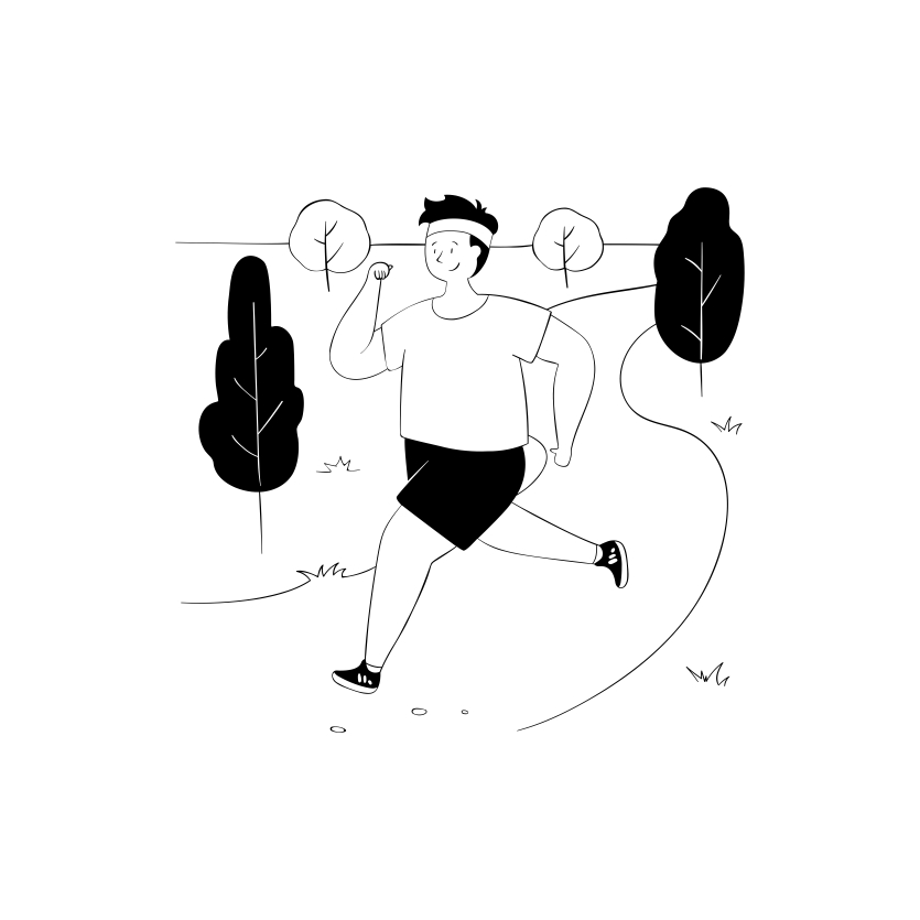 Man Runing Minimal Character Download For Free